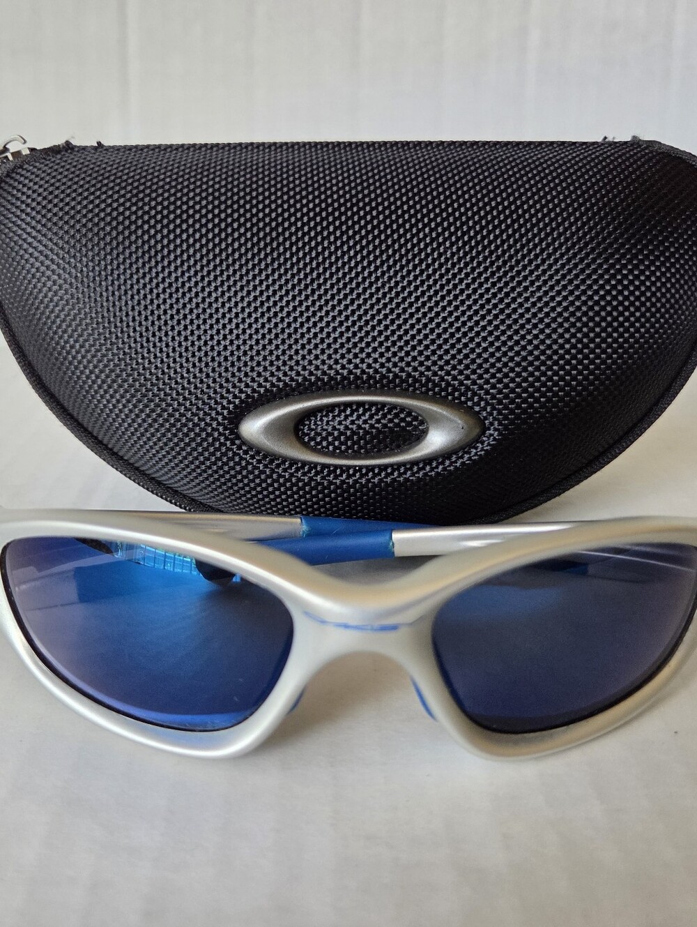 Oakley Twenty XX FMJ Sunglasses Silver Ice Blue Iridium Lens Made in USA w/ Case